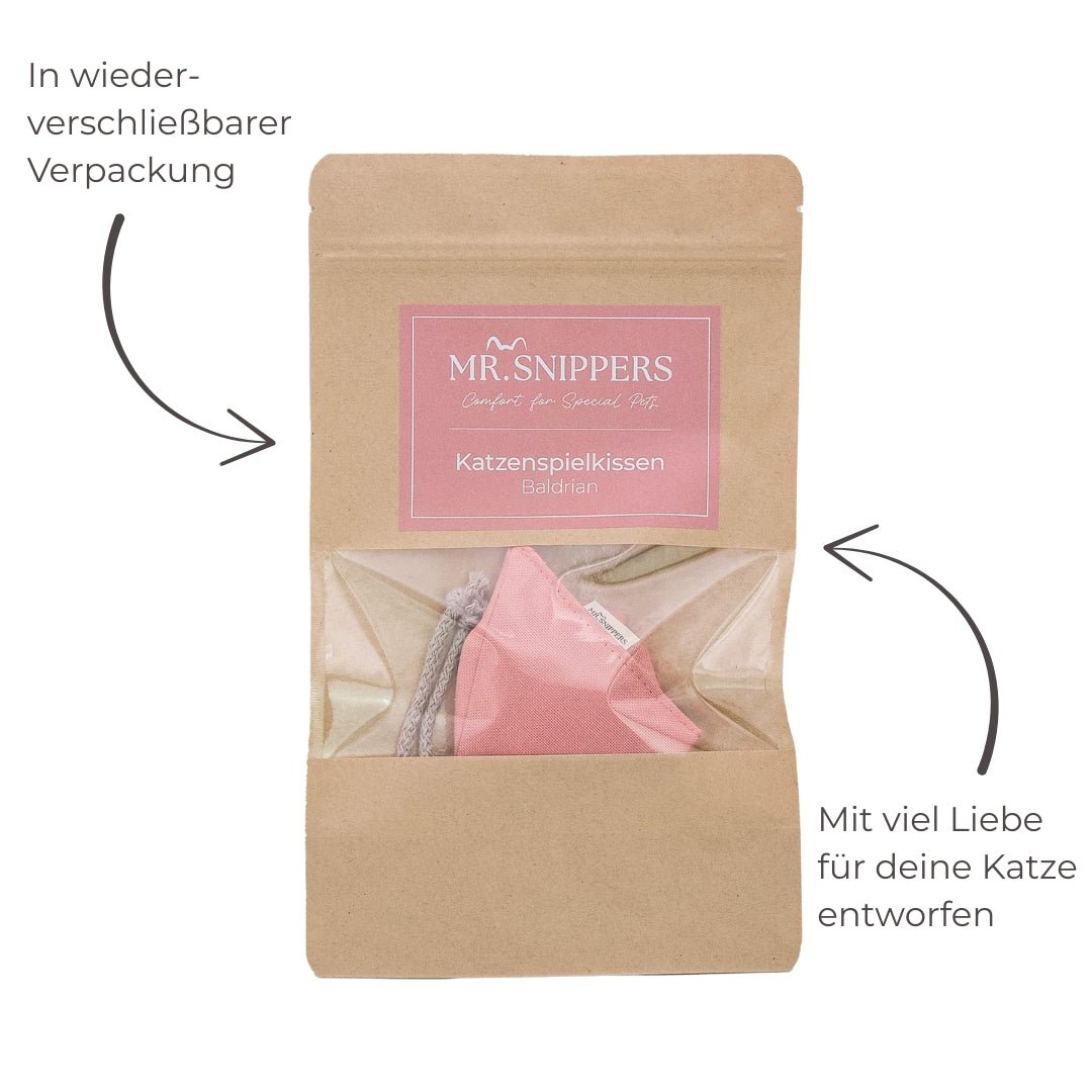 Katzenspielkissen Pyramide mit Baldrian - Mr. Snippers