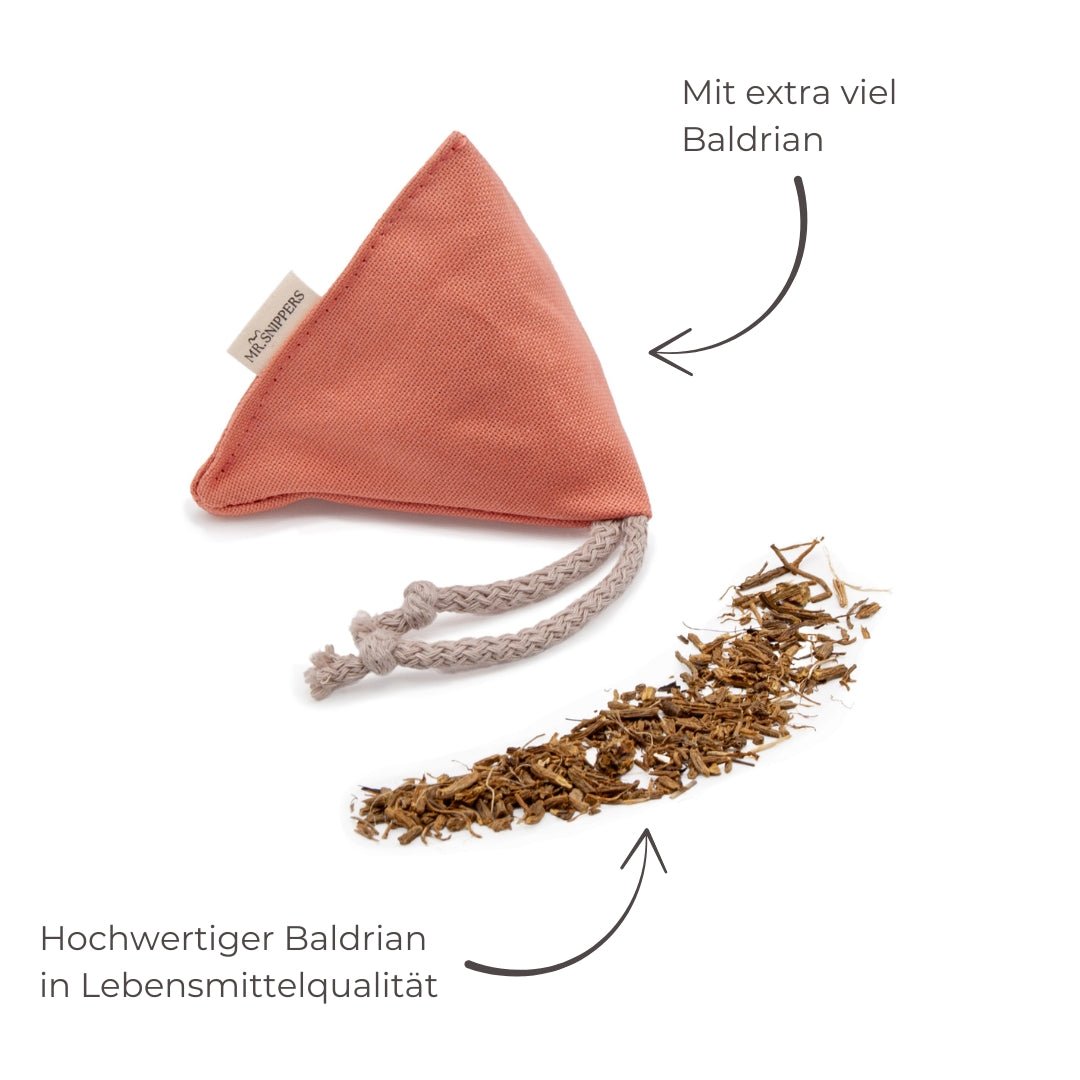 Katzenspielkissen Pyramide mit Baldrian - Mr. Snippers