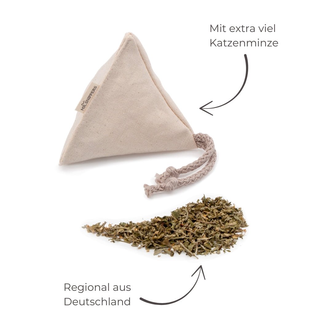 Katzenspielkissen Pyramide mit Katzenminze - Mr. Snippers