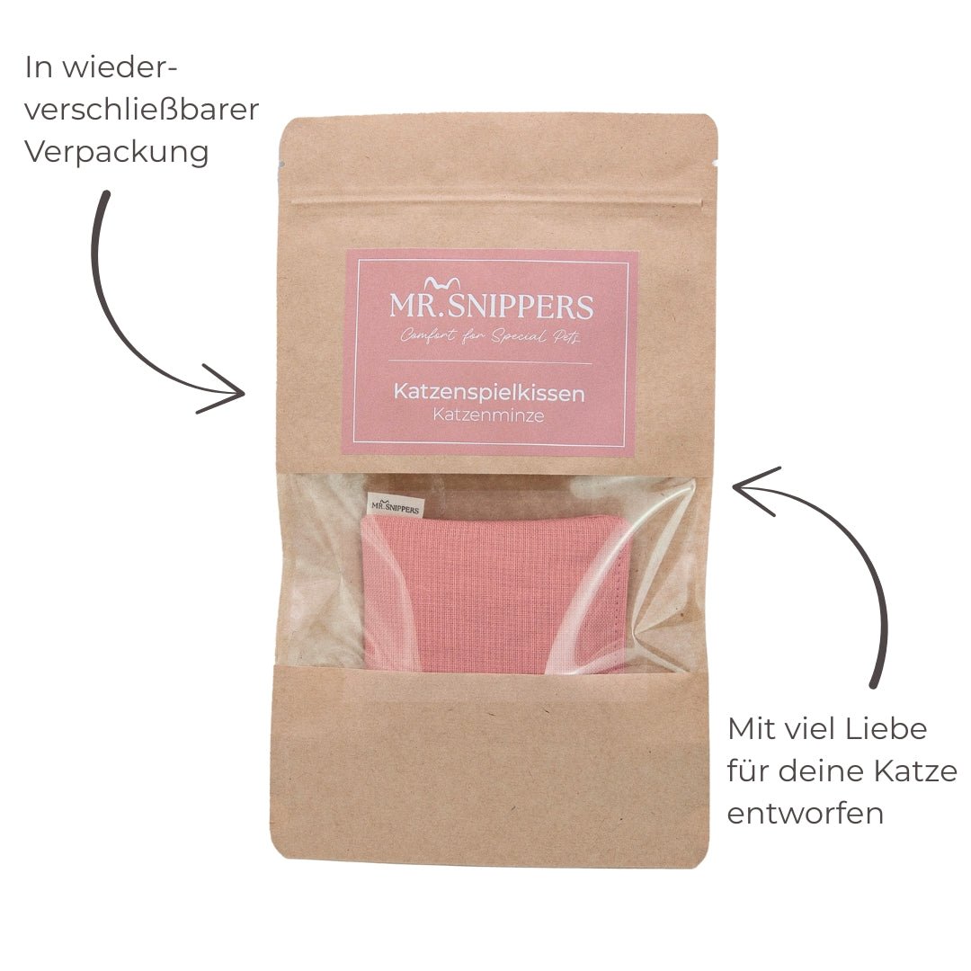 Katzenspielkissen Quadrat Katzenminze - Mr. Snippers